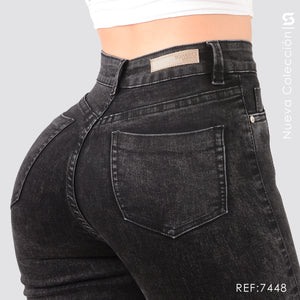 Jeans Skinny Tiro Alto S7448