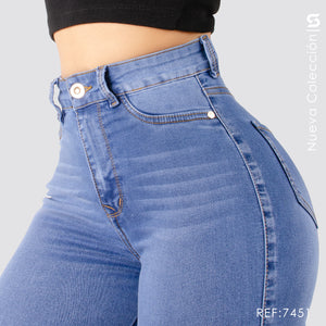 Jeans Skinny Tiro Alto S7451