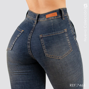 Jeans Skinny Tiro Alto Premium S7468