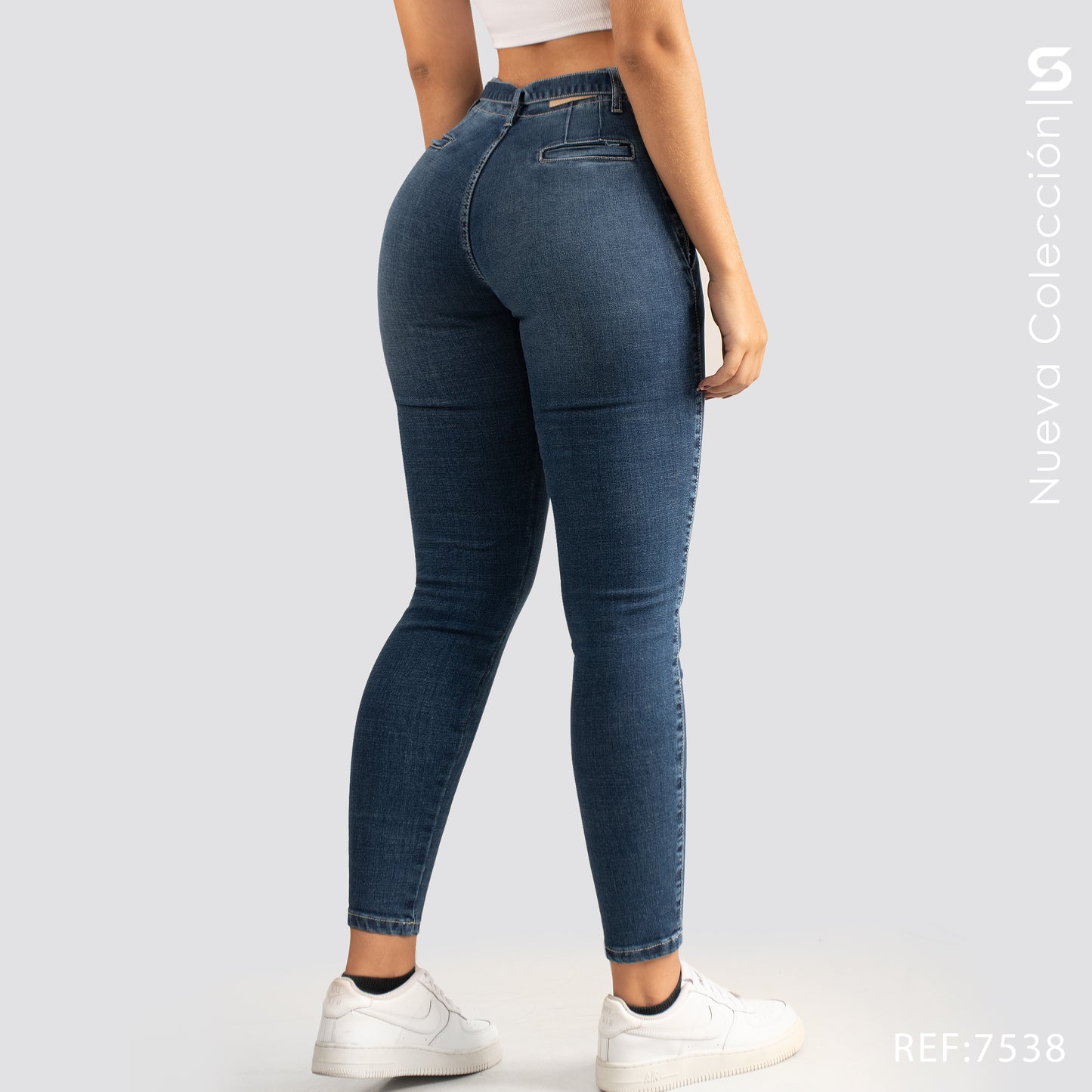 Jeans Skinny Tiro Alto S7538