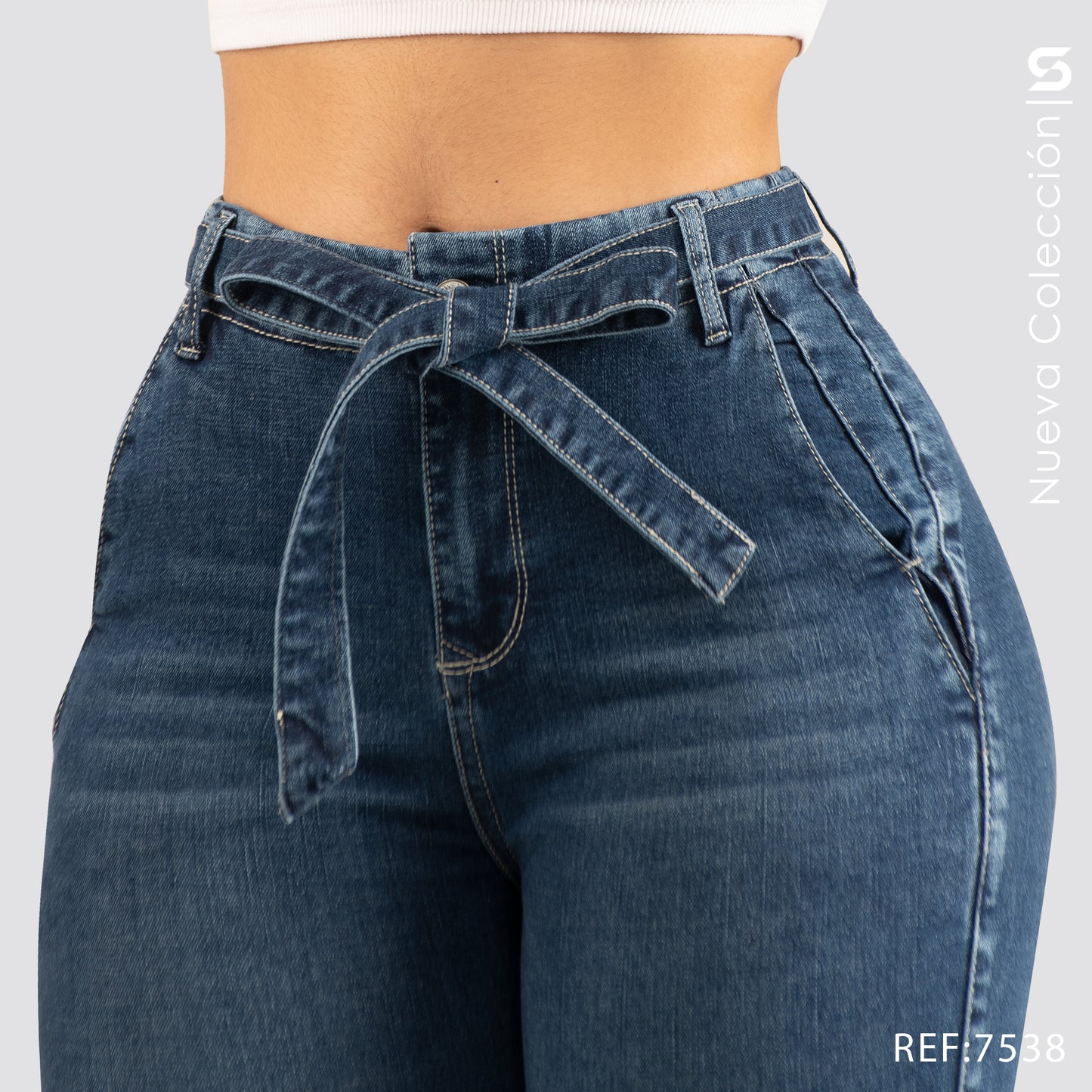 Jeans Skinny Tiro Alto S7538