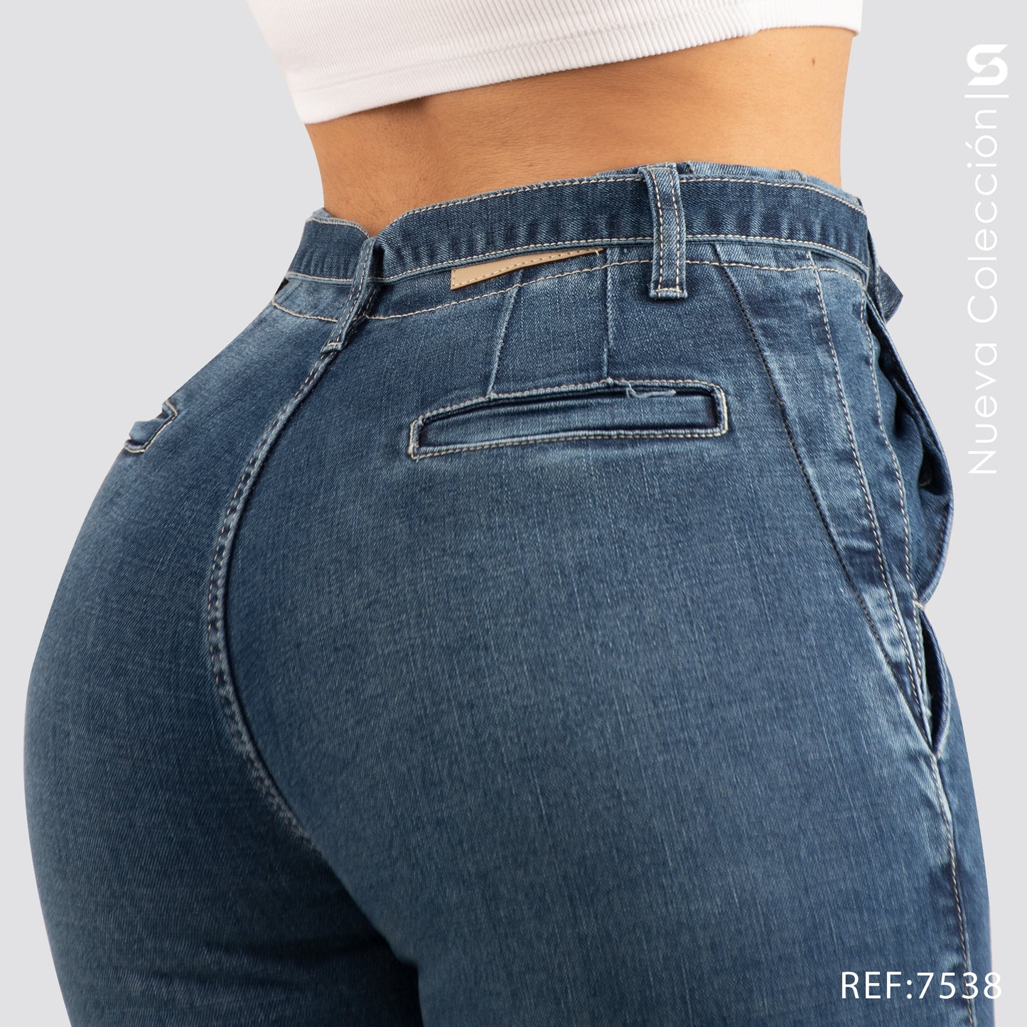 Jeans Skinny Tiro Alto S7538