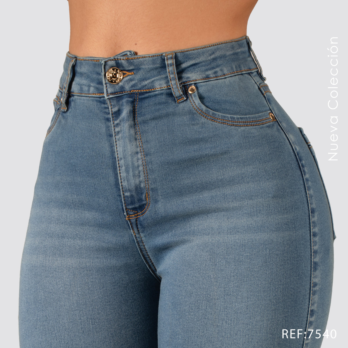 Jeans Skinny Tiro Alto S7540-1