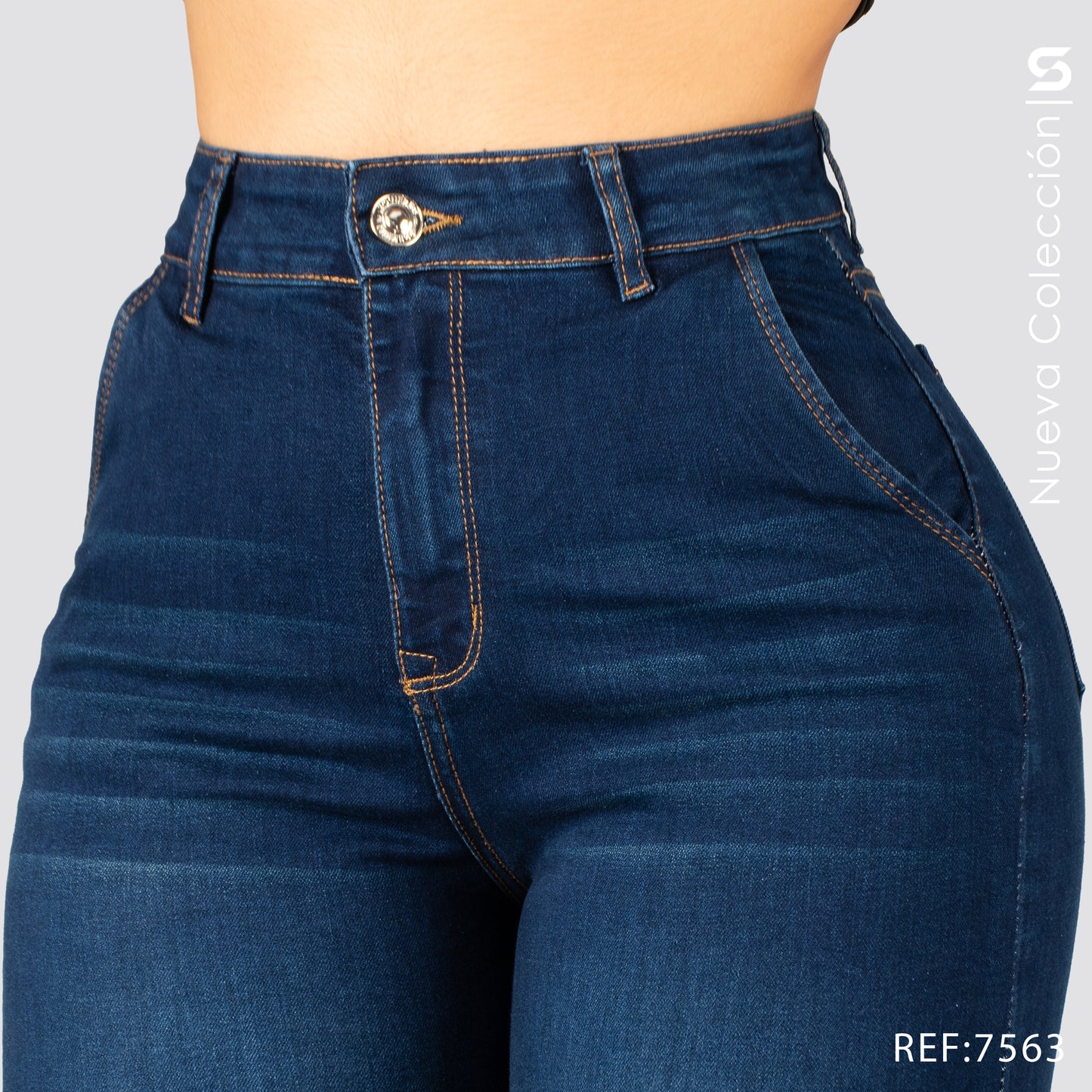 Jeans Mom Flare Tiro Alto S7563