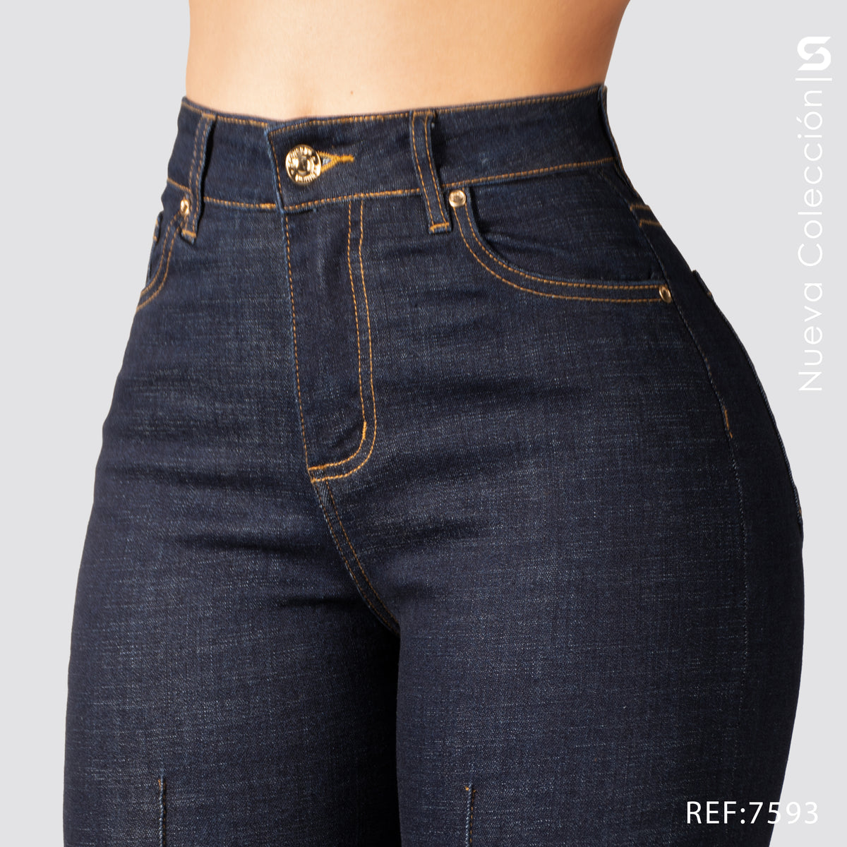 Jeans Mom Flare Tiro Alto S7593