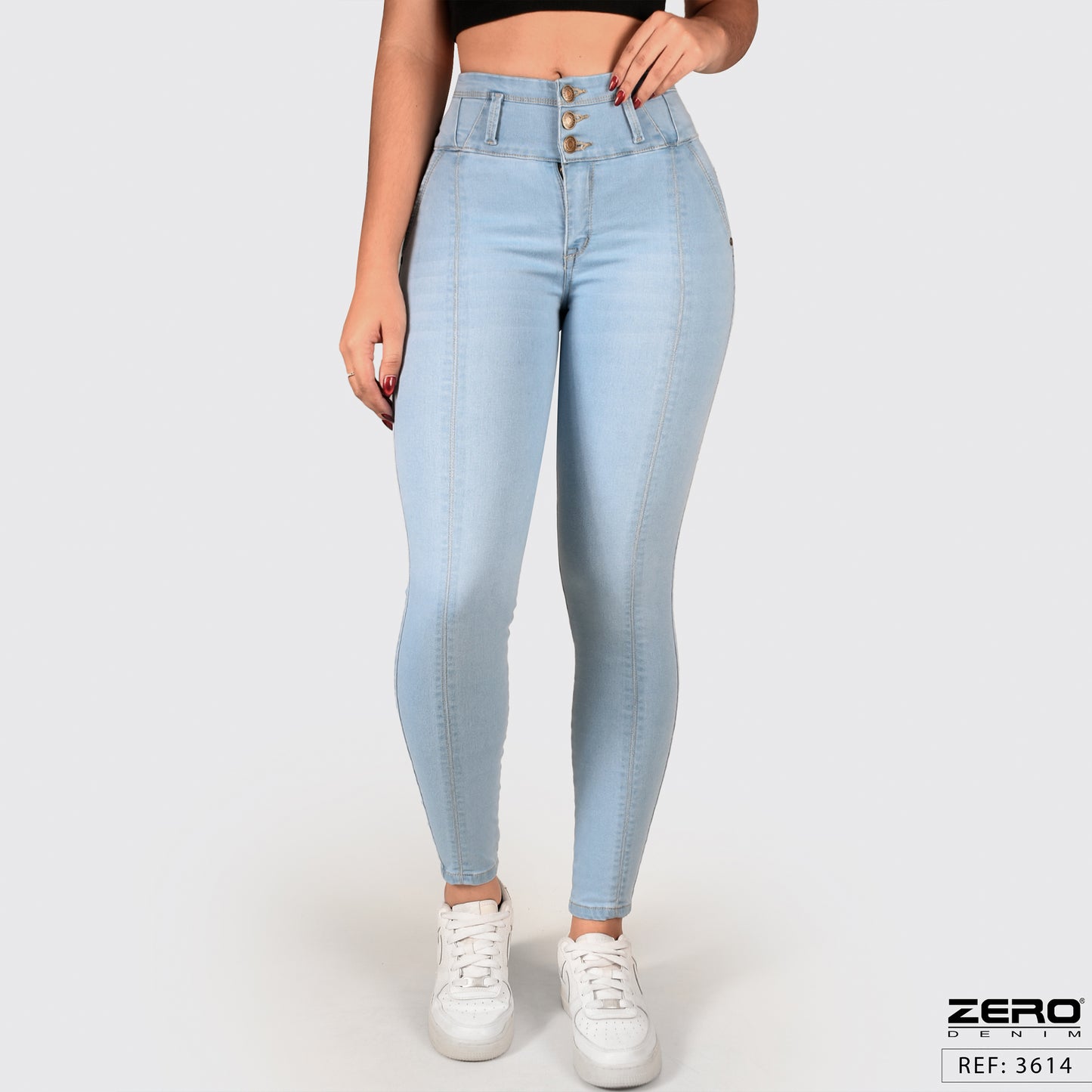 Jeans Skinny Tiro Alto 3614