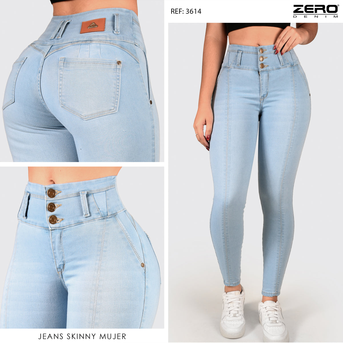 Jeans Skinny Tiro Alto 3614