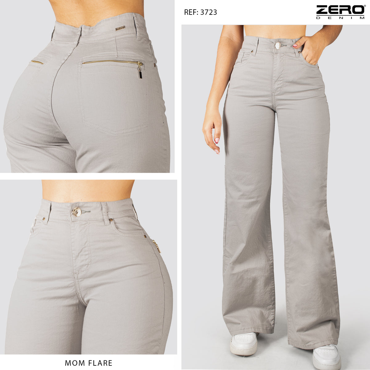 Pantalón Mom Flare Tiro Alto 3723