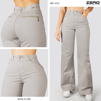 Pantalón Mom Flare Tiro Alto 3723