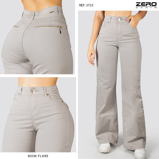 Pantalón Mom Flare Tiro Alto 3723