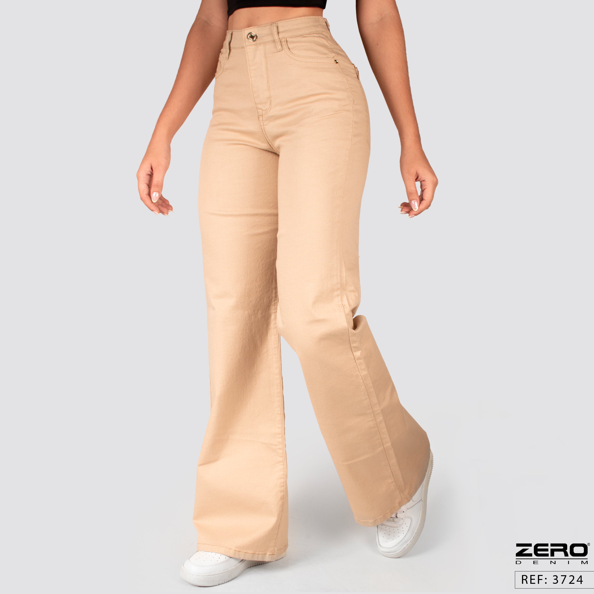 Pantalón Mom Flare Tiro Alto 3724