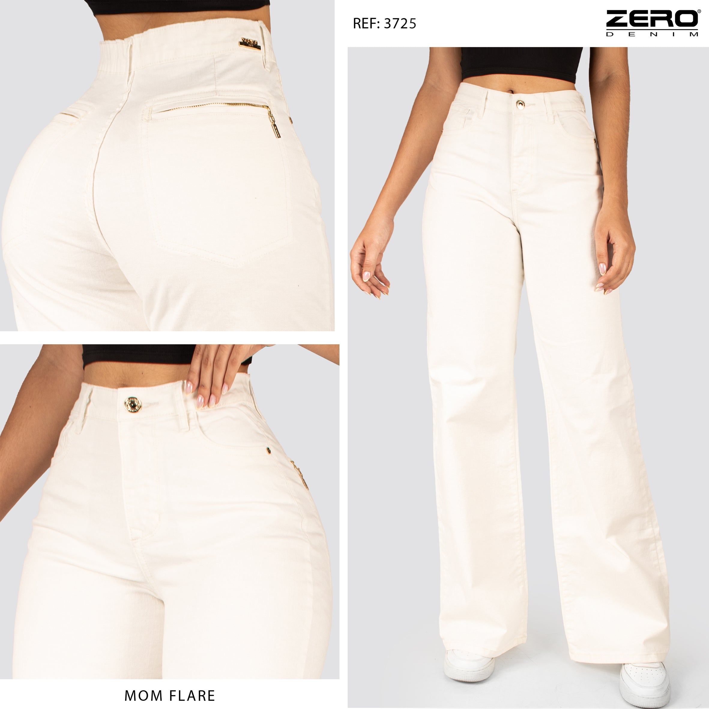 Pantalón Mom Flare Tiro Alto 3725