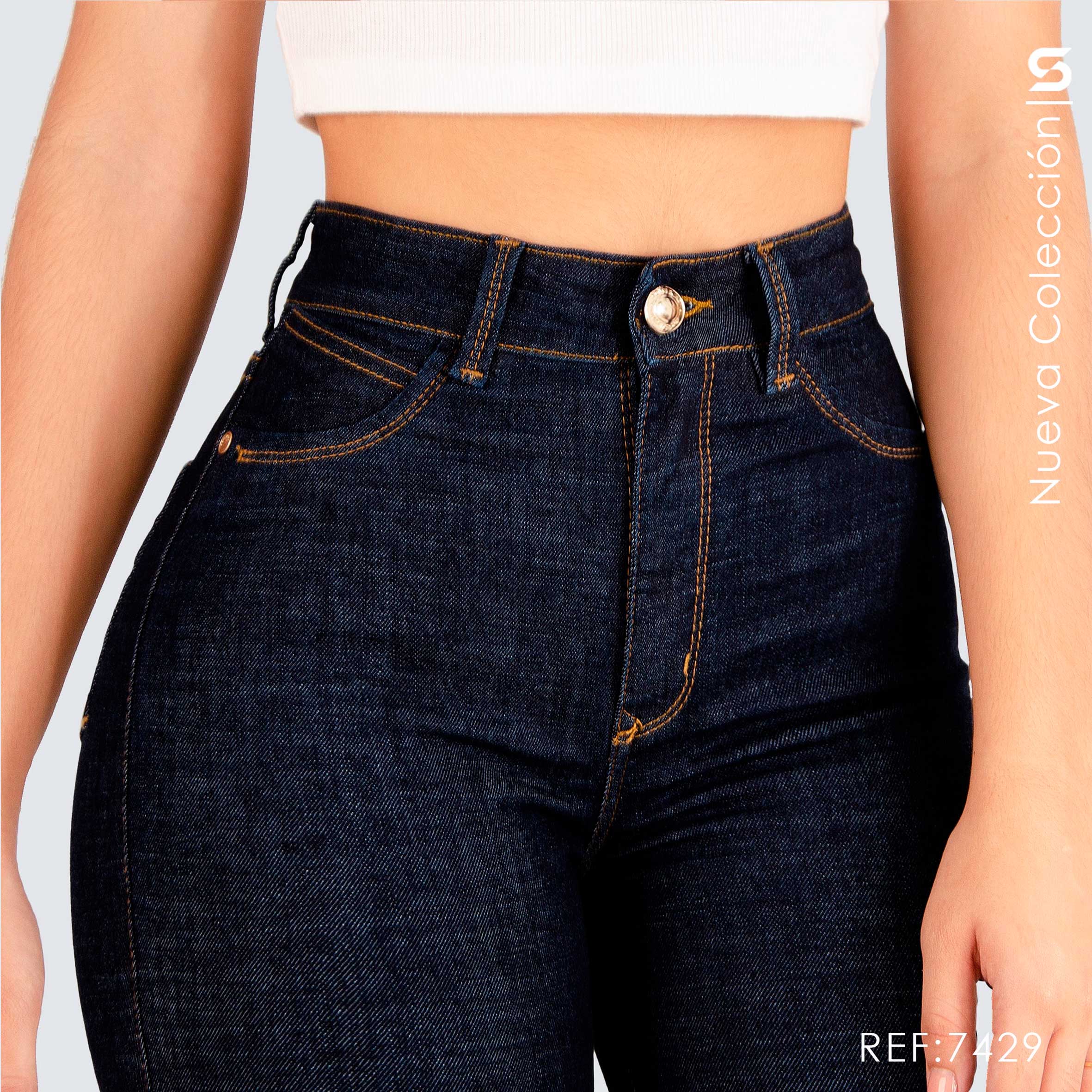 Jeans Skinny Tiro Alto S7429