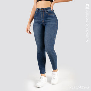 Jeans Skinny Tiro Alto  S7432-B