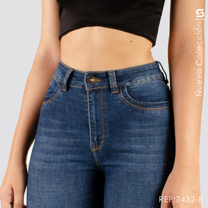 Jeans Skinny Tiro Alto  S7432-B