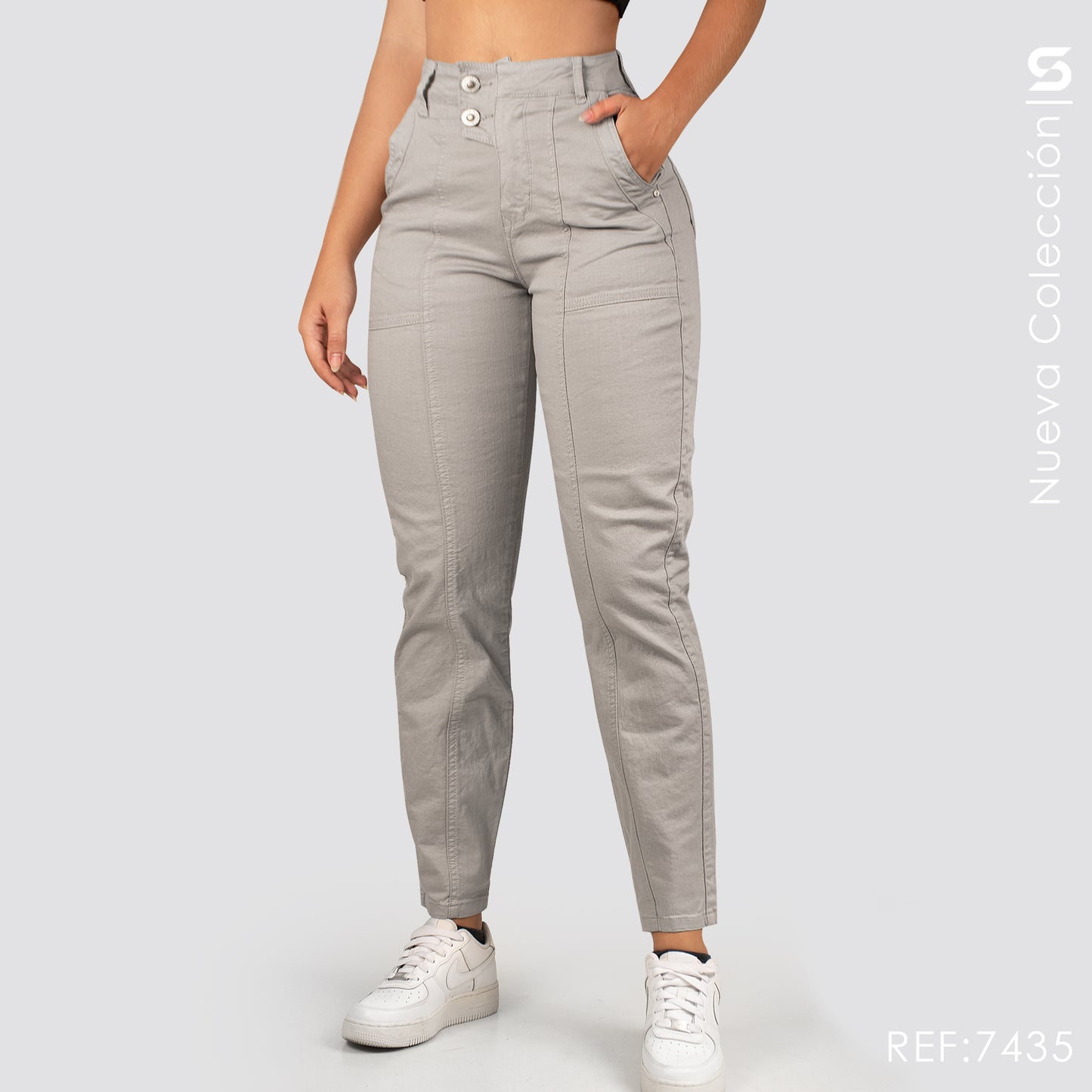 Pantalón Mom Fit Tiro Alto S7435