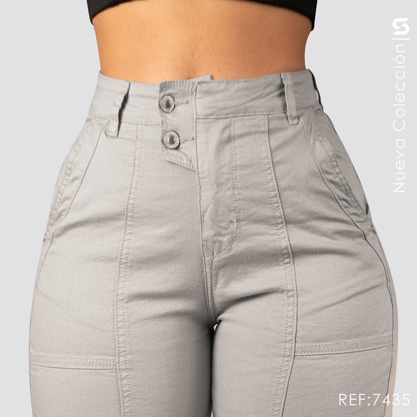 Pantalón Mom Fit Tiro Alto S7435