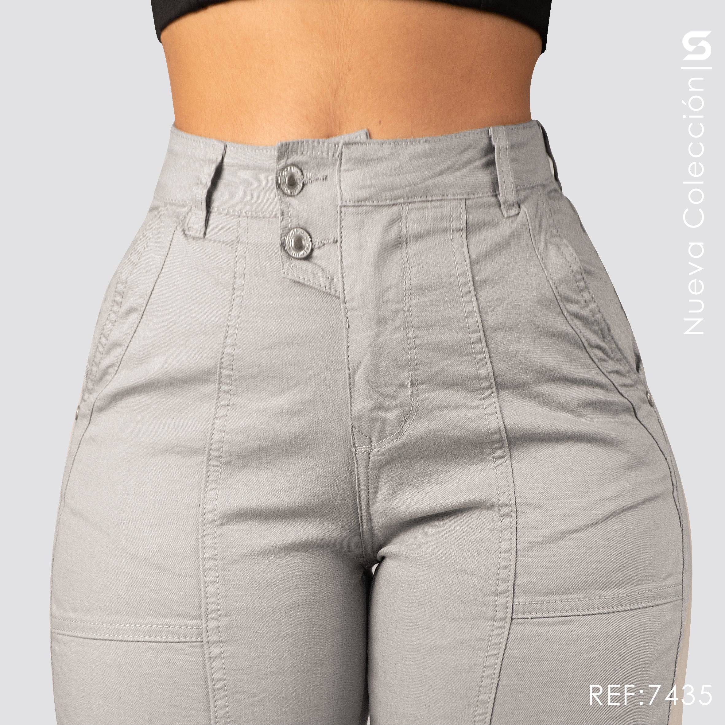 Pantalón Mom Fit Tiro Alto S7435