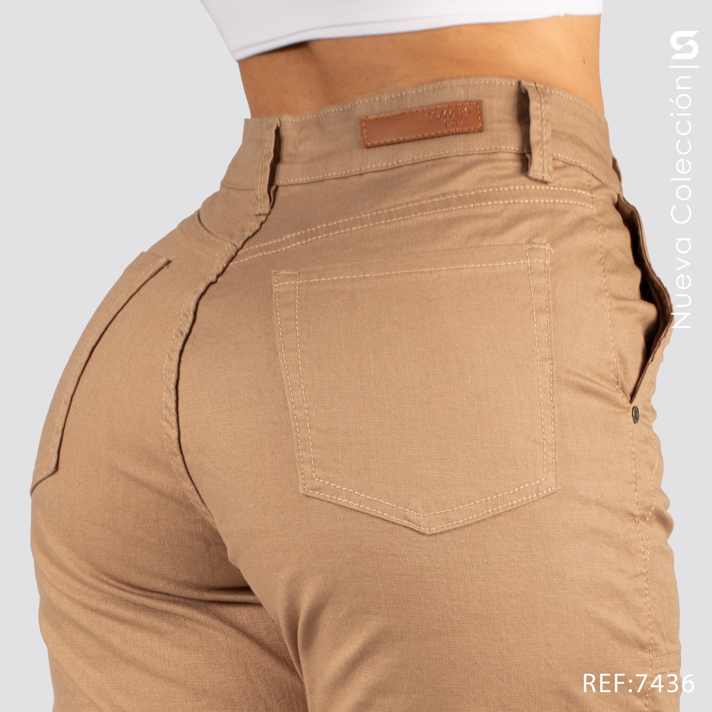 Jeans Mom Fit Tiro Alto S7436