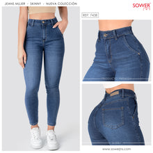 Cargar imagen en el visor de la galería, Jeans Skinny Tiro Alto S7438