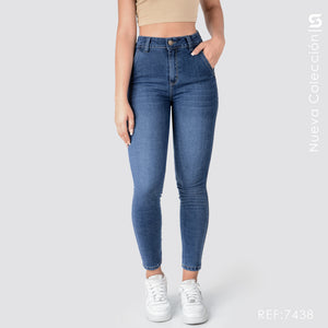 Jeans Skinny Tiro Alto S7438