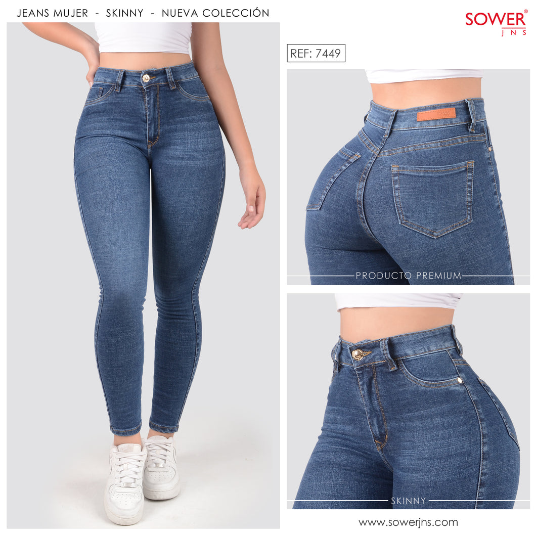 Jeans Skinny Tiro Alto S7449