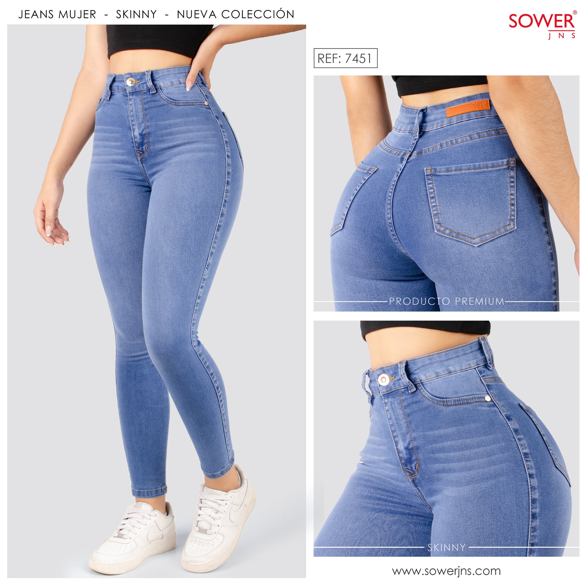 Jeans Skinny Tiro Alto Premium S7436 – SOWER JNS