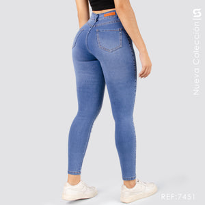 Jeans Skinny Tiro Alto S7451