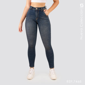 Jeans Skinny Tiro Alto Premium S7468