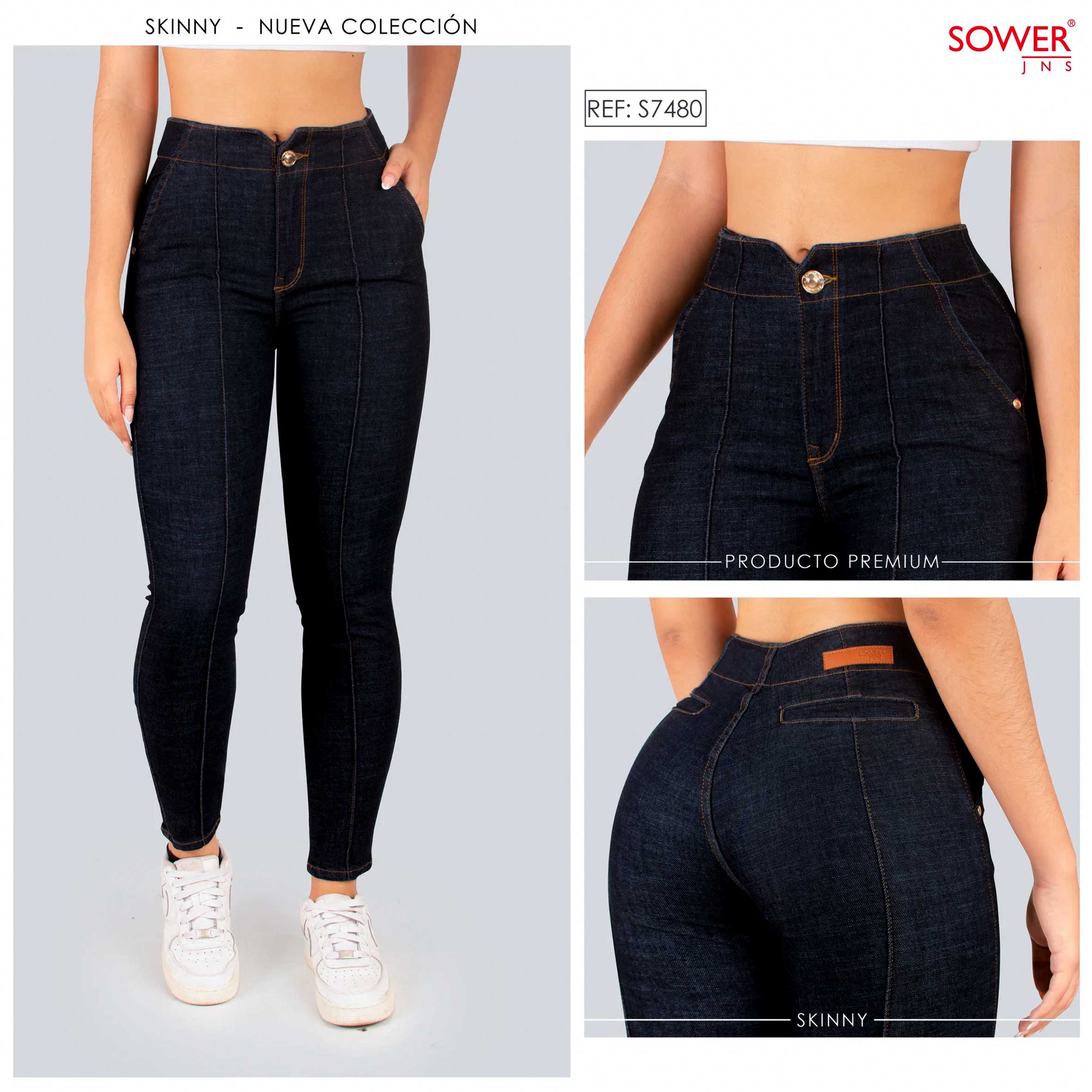 Jeans Skinny Tiro Alto S7480