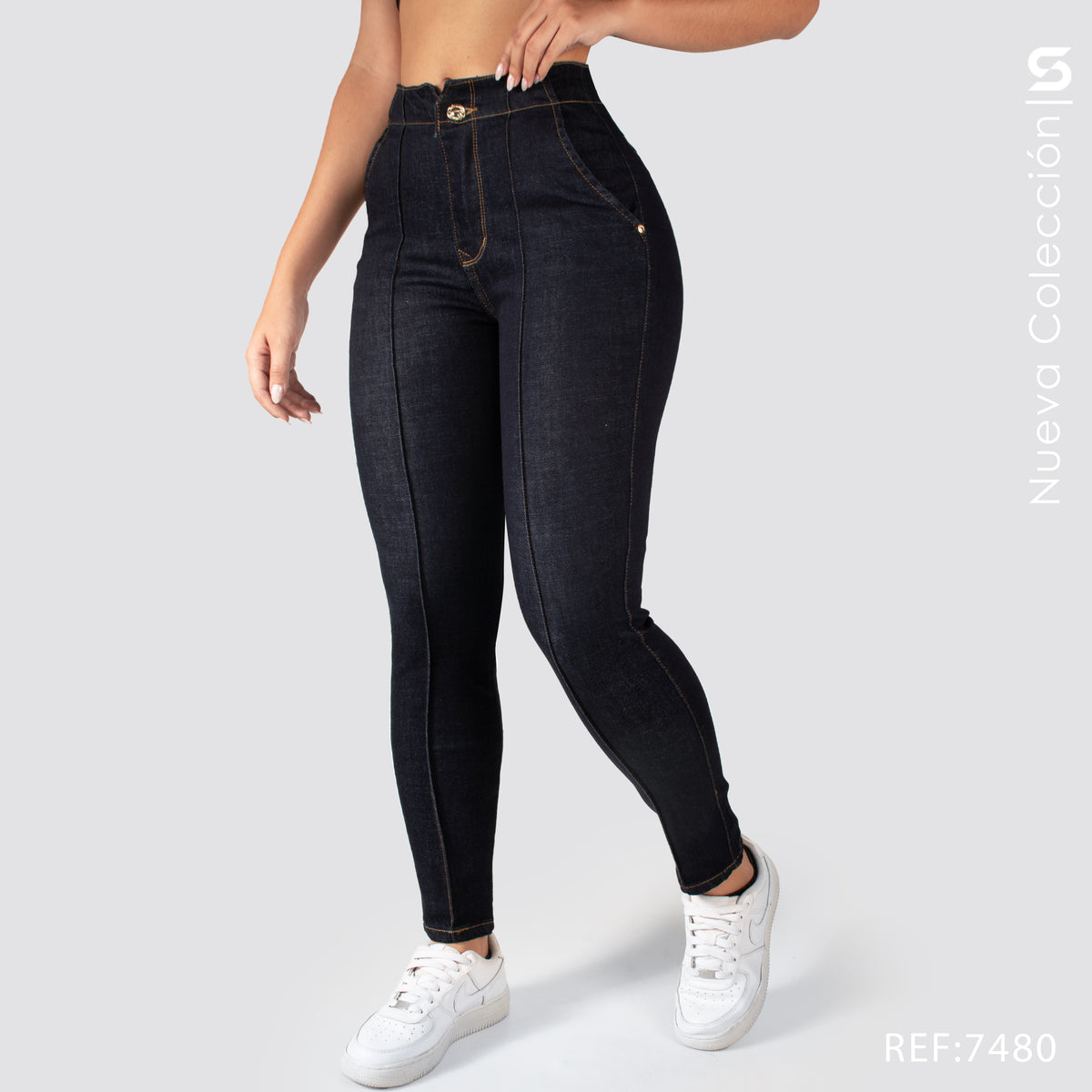 Jeans Skinny Tiro Alto 7480