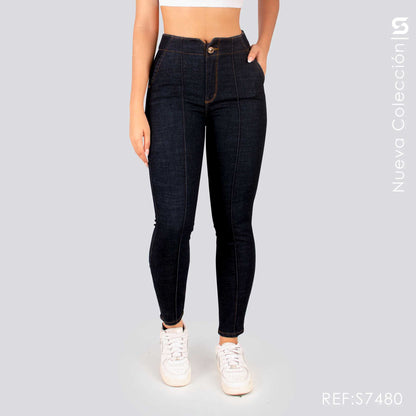 Jeans Skinny Tiro Alto S7480