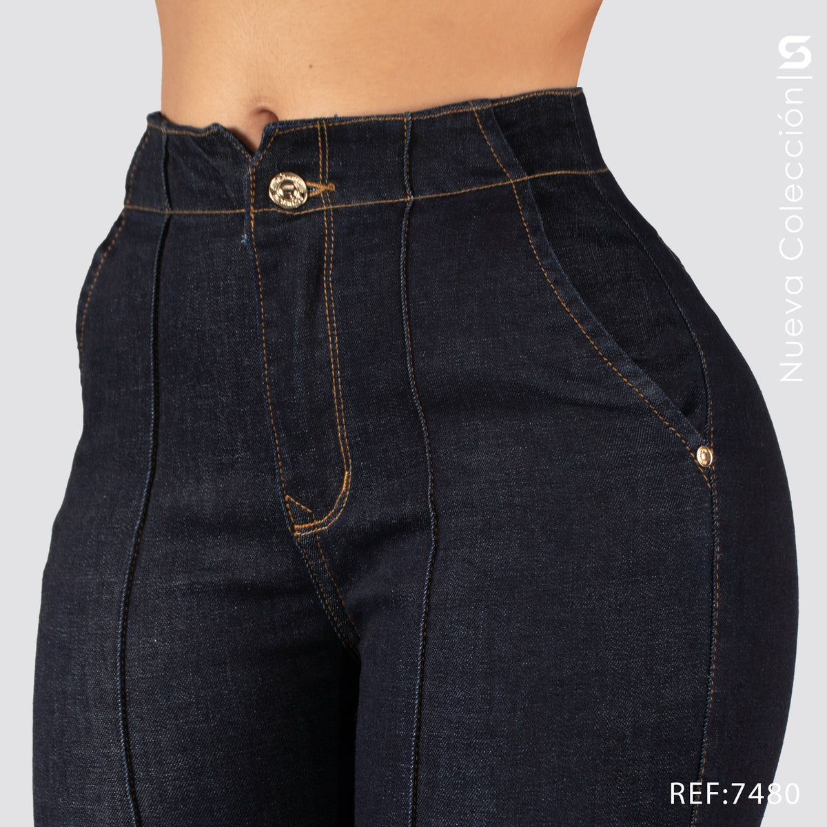 Jeans Skinny Tiro Alto 7480