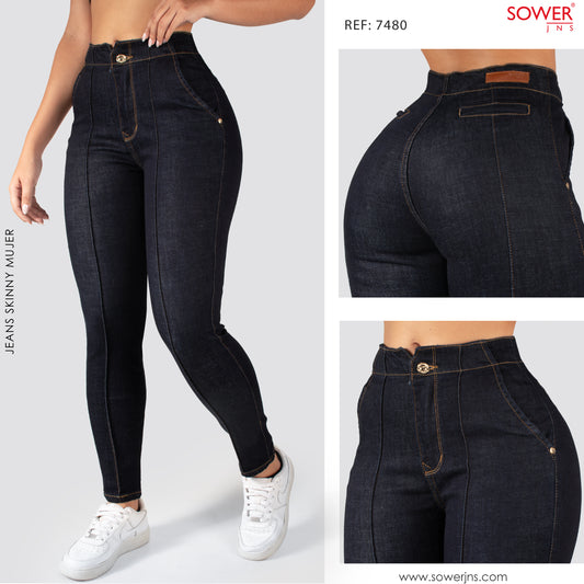 Jeans Skinny Tiro Alto 7480
