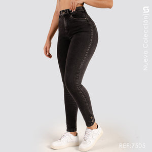 Jeans Skinny Tiro Alto S7505