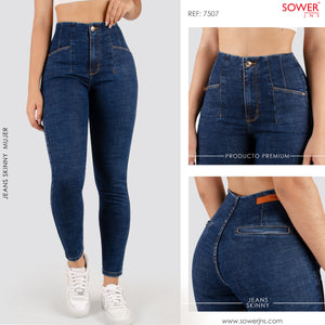 Jeans Skinny Tiro Alto S7507