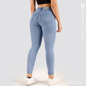 Jeans Skinny Tiro Alto S7511