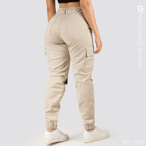 Pantalón Mom Jeans Cargo Tiro Alto S7524