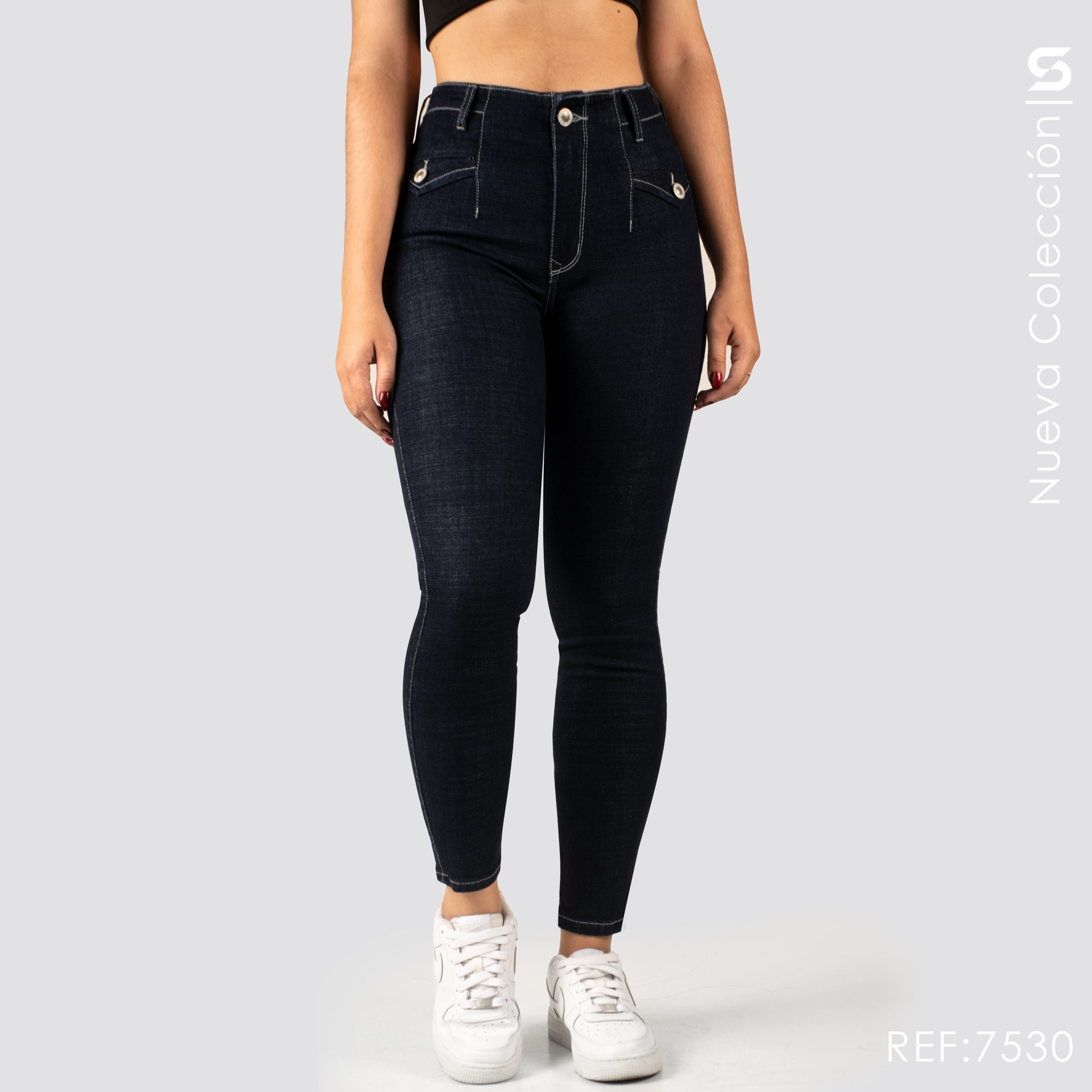 Jeans Skinny Tiro Alto S7530