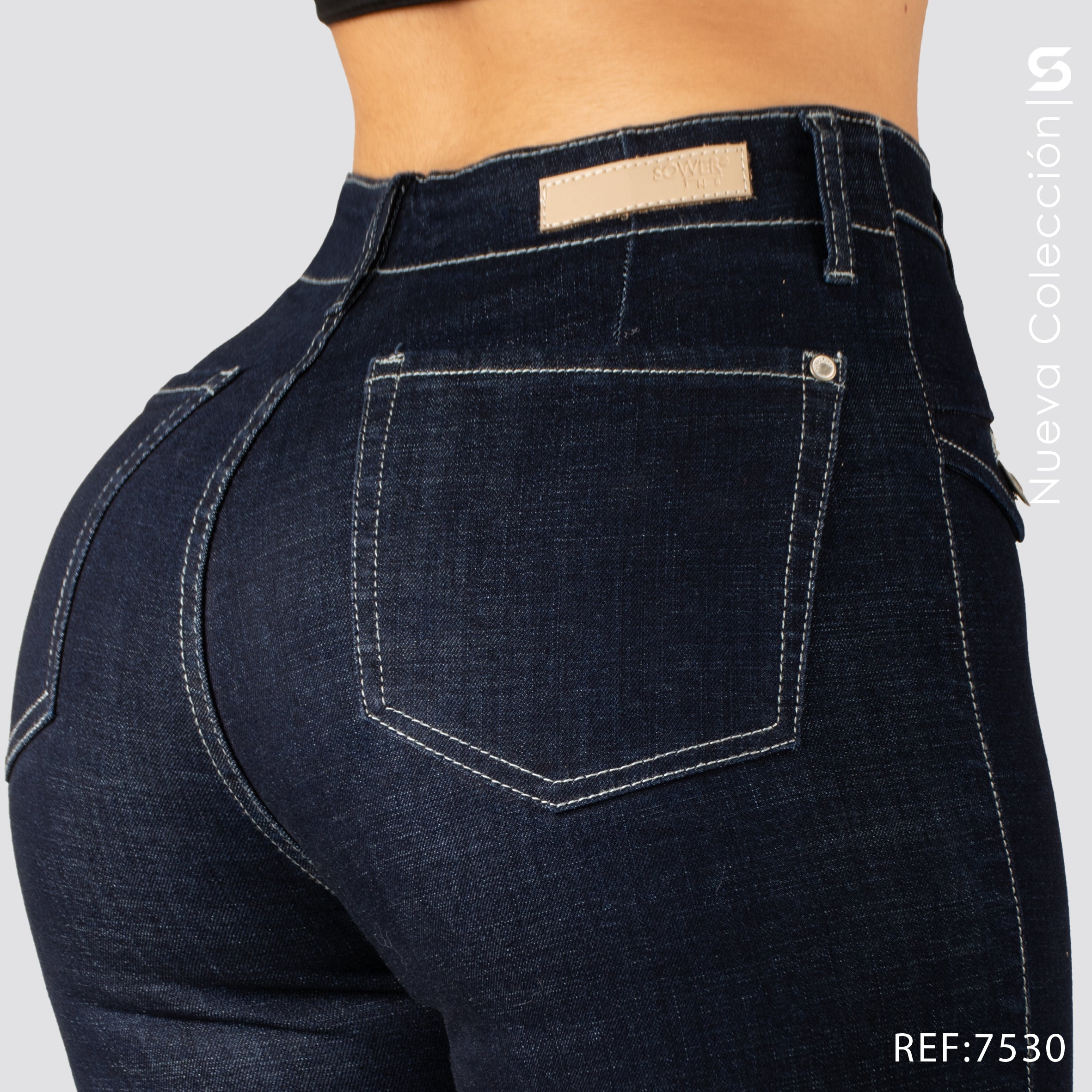 Jeans Skinny Tiro Alto S7530-P