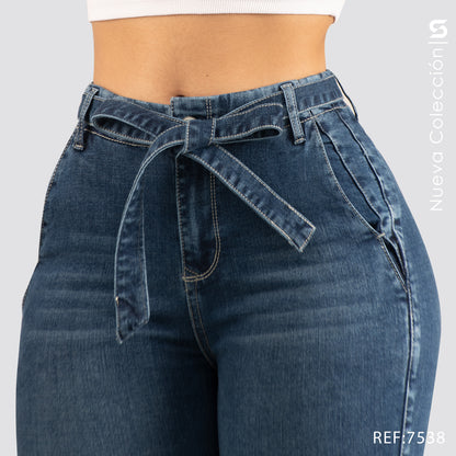 Jeans Skinny Tiro Alto S7538