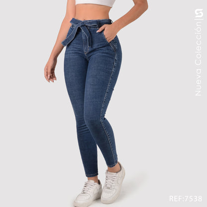 Jeans Skinny Tiro Alto S7538