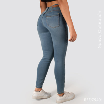 Jeans Skinny Tiro Alto S7540-1