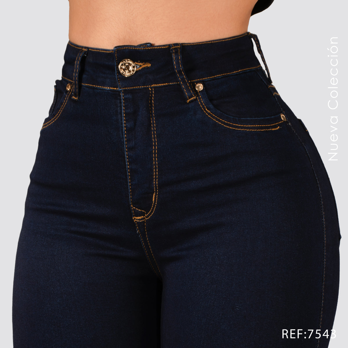 Jeans Skinny Tiro Alto 7543