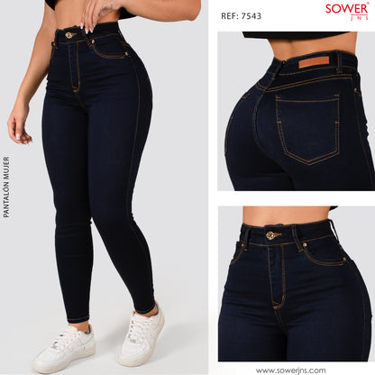 Jeans Skinny Tiro Alto 7543