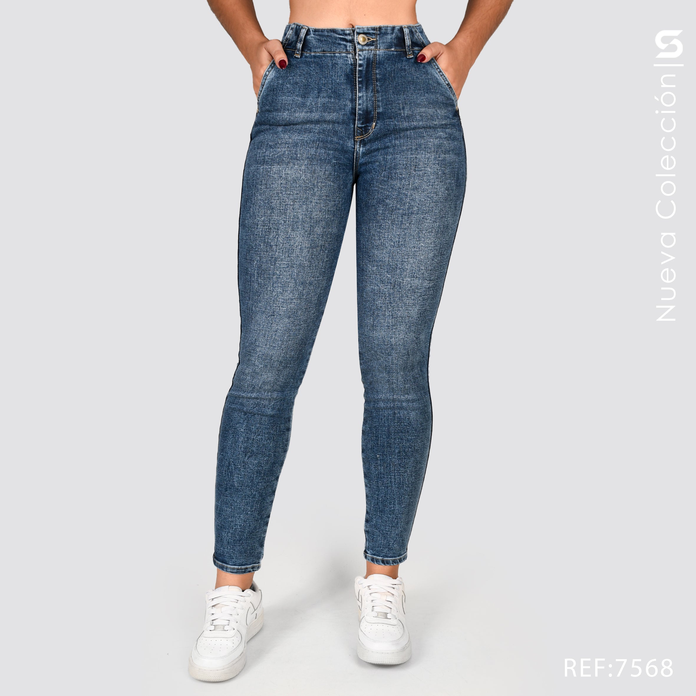Jeans Skinny Tiro Alto S7568