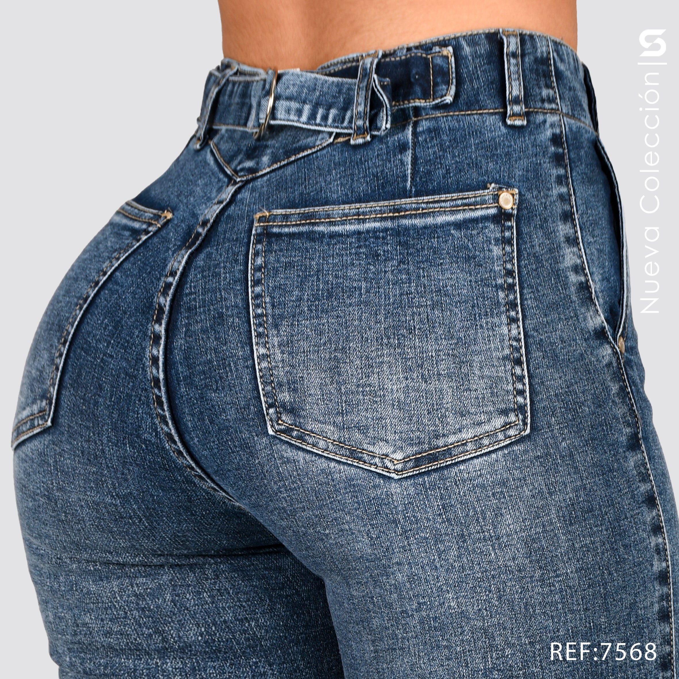 Jeans Skinny Tiro Alto S7568