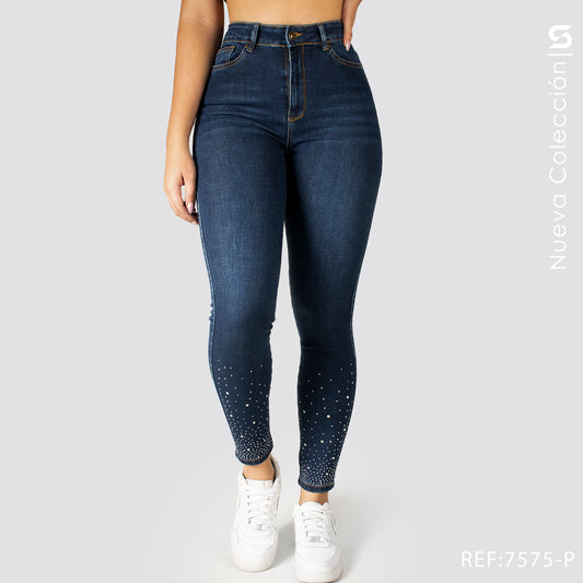 Jeans Skinny Tiro Alto S7575-P