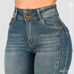 Jeans Mom Flare Tiro Alto S7578