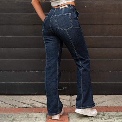 Jeans Mom Flare Tiro Alto S7580